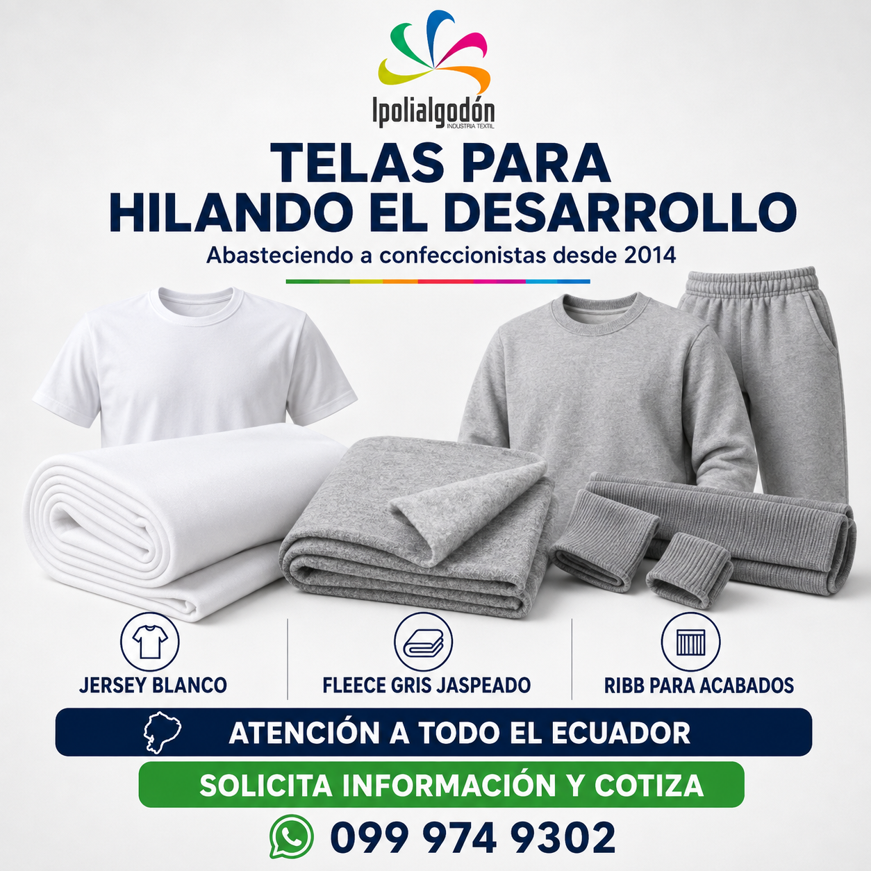 Telas de IPOLIALGODÓN para Hilando el Desarrollo