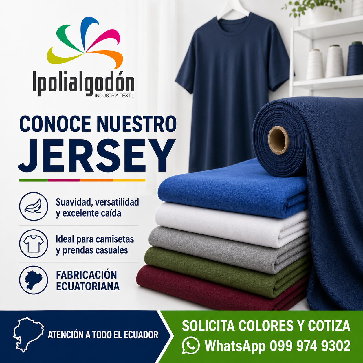 Tela jersey para camisetas, pijamas y ropa interior